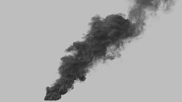 Large Scale Smoke Plumes Vol. 1 Windy Smoke Plume 5 vfx asset stock footage