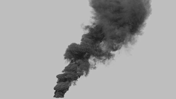 Large Scale Smoke Plumes Vol. 1 Windy Smoke Plume 4 vfx asset stock footage