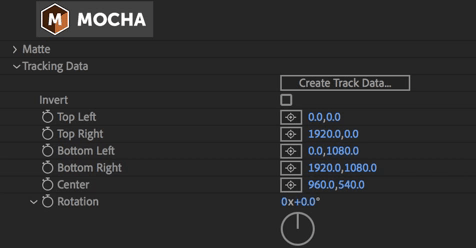 export tracking data from mocha to after effects